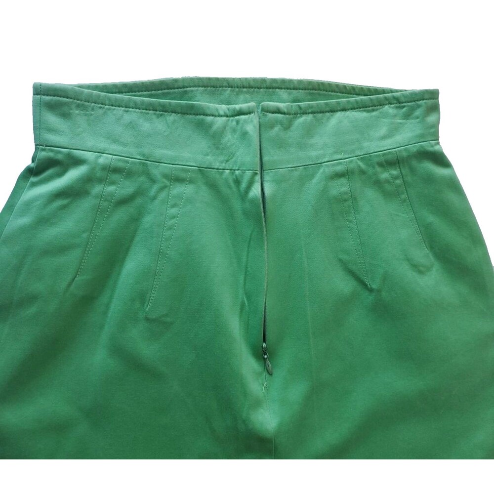 Vintage  Escada Margaretha Ley Green Women’s  Pencil Skirt  EU 36 US 4  Cotton - Picture 6 of 11